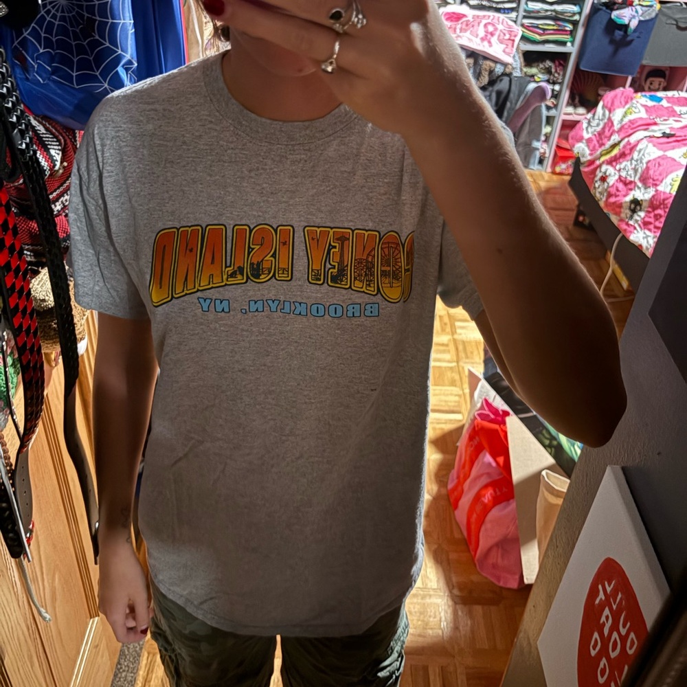 Gray Cotton Blend T-Shirt